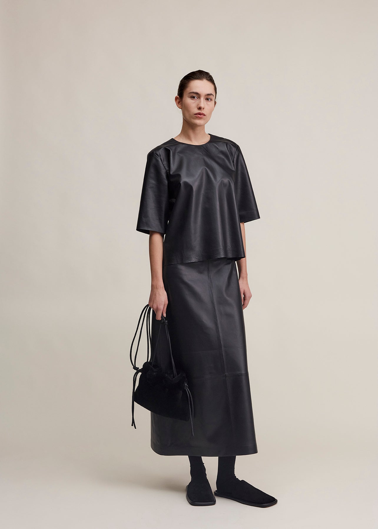 TOM Leather T-shirt UTZON AW24