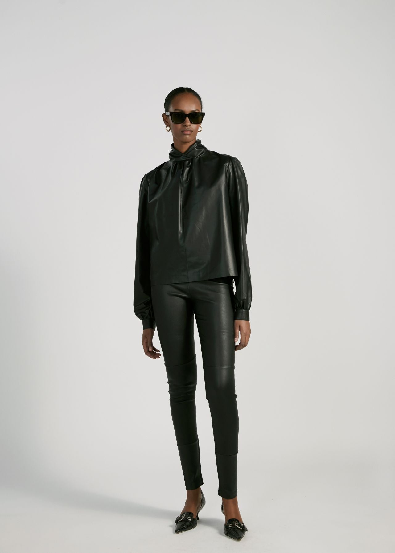 13173 LINE - UTZON AW24 lamb leggings front